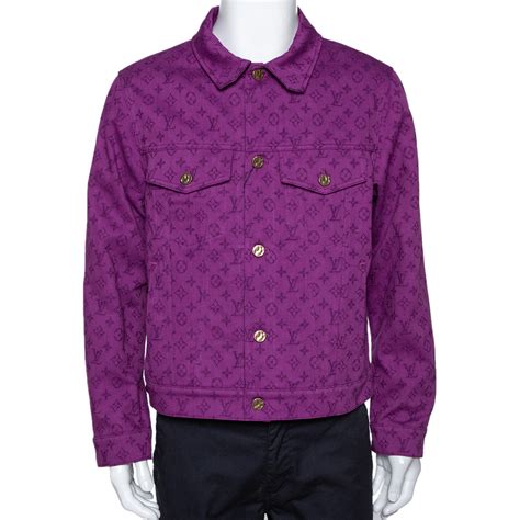 purple lv jean jacket|Lv denim jacket men's.